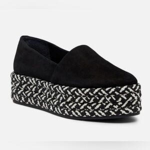 All Saints Black and White Platform Shoes
